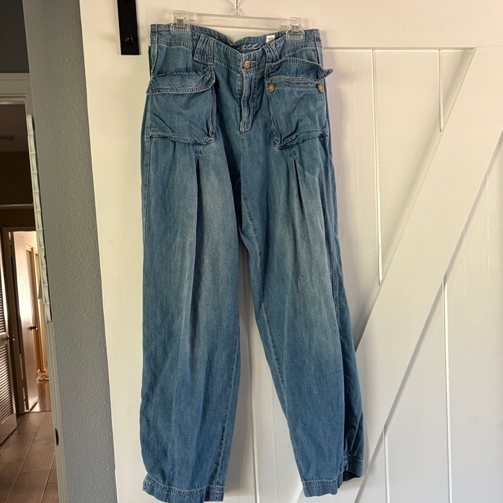 Free People Light Blue Flare Jeans